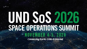 Text: UND SoS 2026 Space Operations Summit November 4-5, 2026, connecting Earth, orbit and beyond