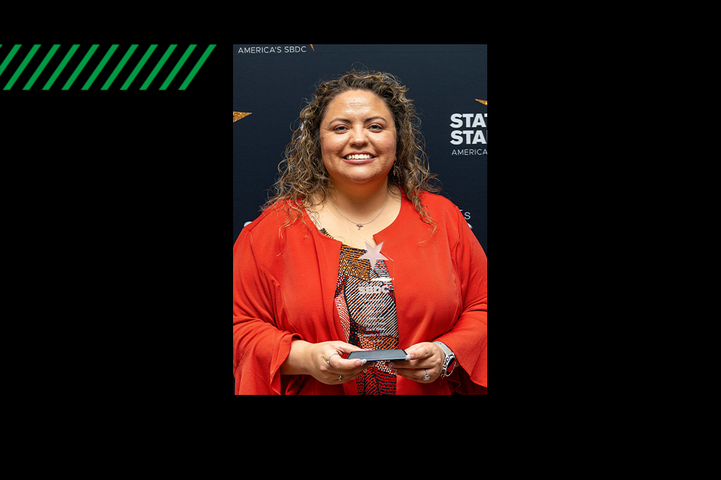 Danielle Jones holding State Star award