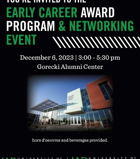 Early Career Award Program and Networking Event flyer