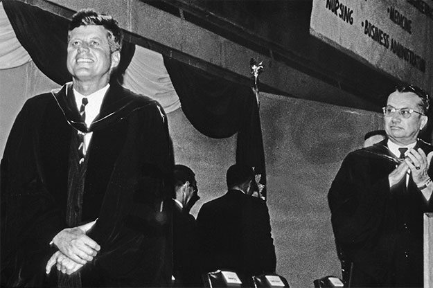John F. Kennedy and George Starcher