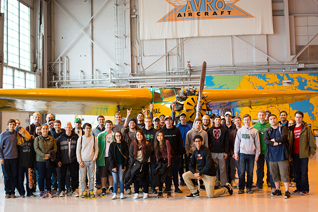 Part of a recent visit to Winnipeg by UND students included a stop at the Royal Aviation Museum of Western Canada, which houses Canadian aircraft and aviation projects of past eras. 