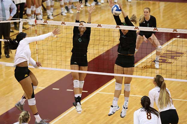 UND Volleyball, which, so far, has posted a school record 30 wins this season, and Coach Pryor said there’s a hunger in his players to do one last thing -- send a team home in December. Will it be the Gophers on Friday night? Image courtesy of UND Athletics. 