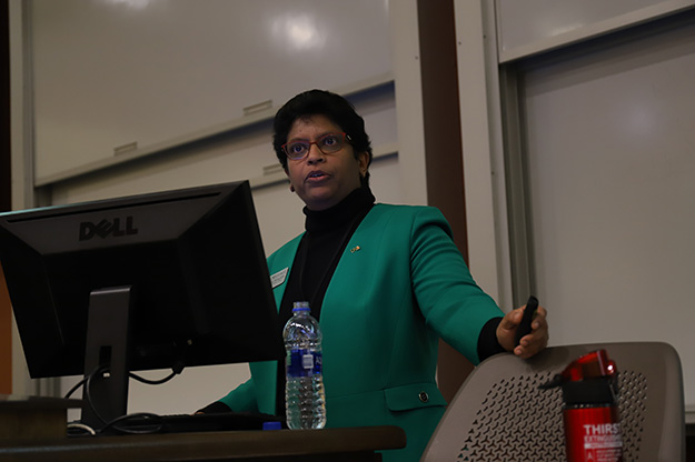 Chief Information Officer Madhavi Marasinghe and her team will be working hard to build up cybersecurity efforts on campus, including increased training among employees and students in identifying phishing attempts. Photo by Connor Murphy/UND Today.