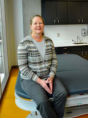 Meridee Danks, assistant professor of physical therapy, likes to involve the community with student learning. She sees it as a win-win for students and clients. Photo by Wanda Weber/SMHS