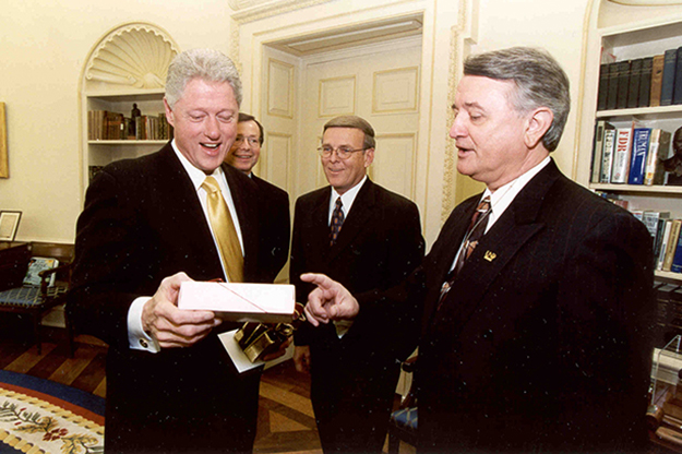 Bill Clinton and Charles Kupchella