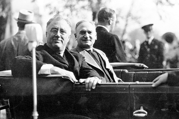Franklin D. Roosevelt and former UND President John C. West