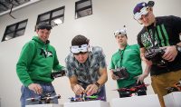 The University of North Dakota is hosting the Collegiate Drone Racing Association's National Championship this April, drawing the best student UAS pilots in the nation to campus. Photo by Shawna Schill/UND Today.
