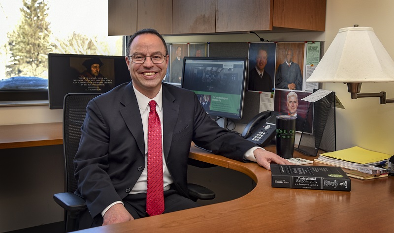 Michael McGinniss, associate professor of law at UND, has been named dean of the School of Law. Photo by Rob Carolin/School of Law.