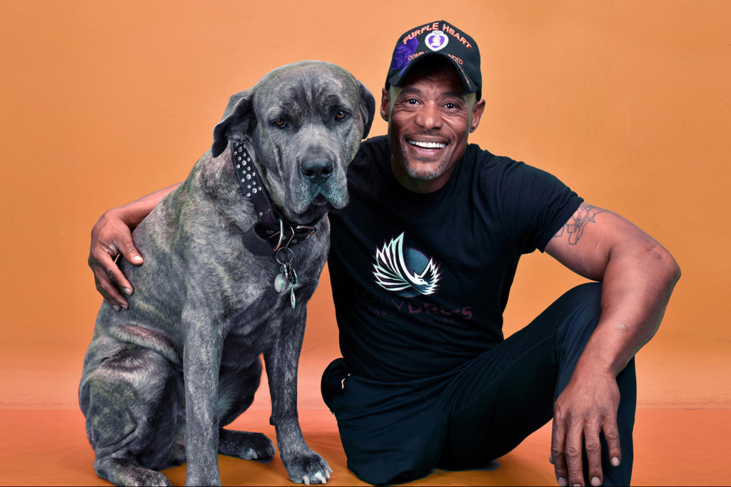 Tony Drees with dog