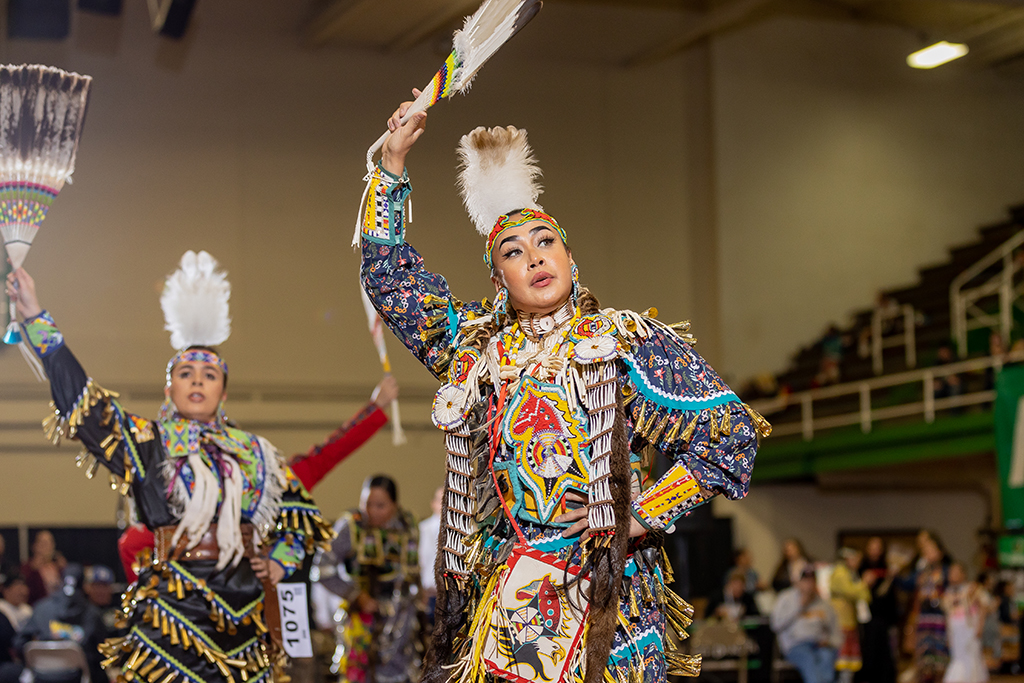 Native American dancer at Time Out Wacipi Powwow
