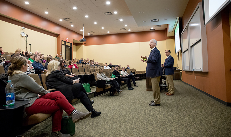 Tom DiLorenzo addresses provost forum audience