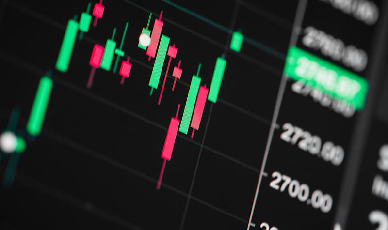 Close view of bars on exchange chart