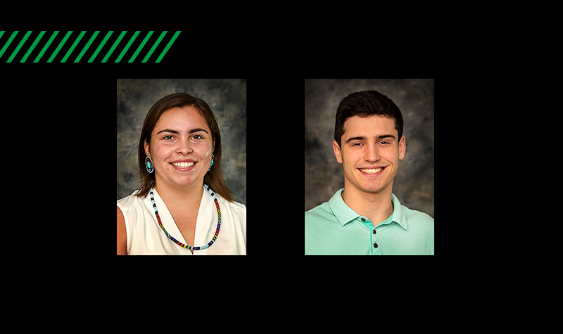 Split image of Ashly Hanna and Merrick McMahon