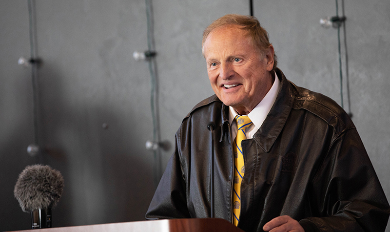 Mike Brown at lectern