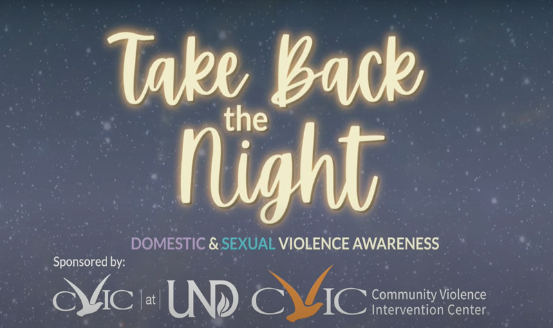 Flyer for Take Back the Night rally