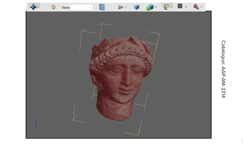 Screenshot of catalogued artifact