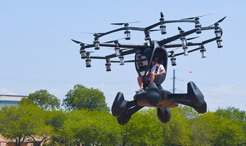 Matt Chasen pilots the hexa aircraft