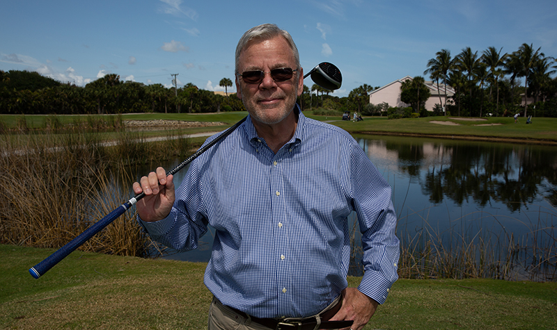 Joe Beditz holding golf club