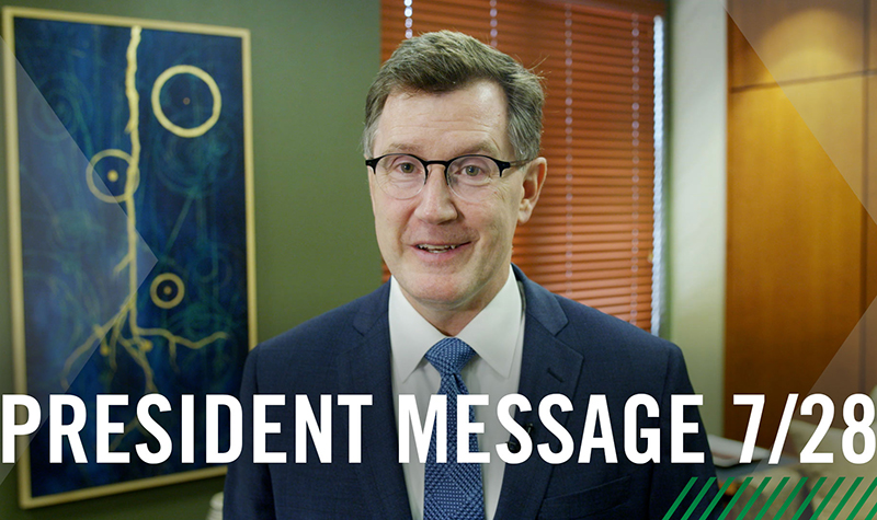 Link to president message 7/28