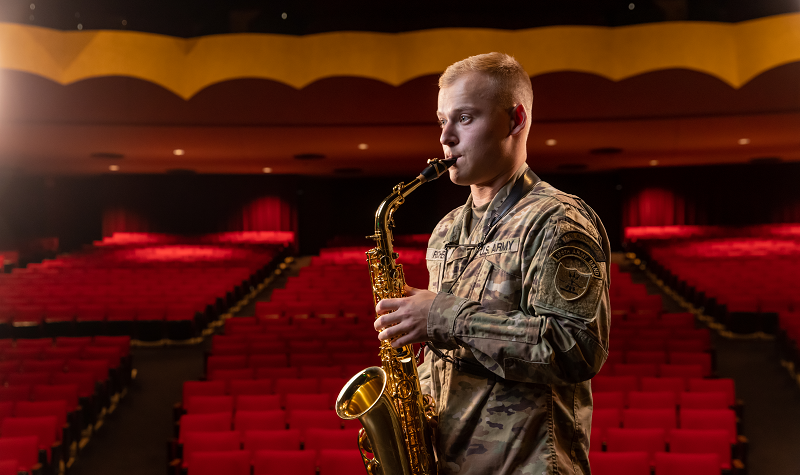 Musound Student, soldier, saxophonist, star - UND Today