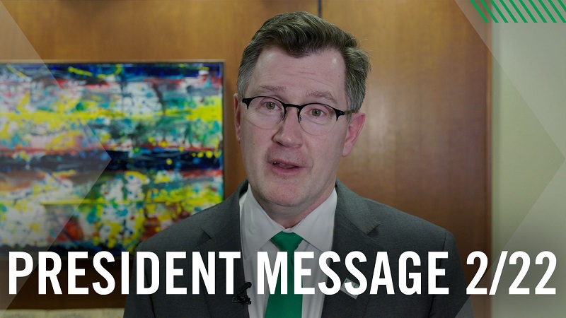 Link to president message 2/22