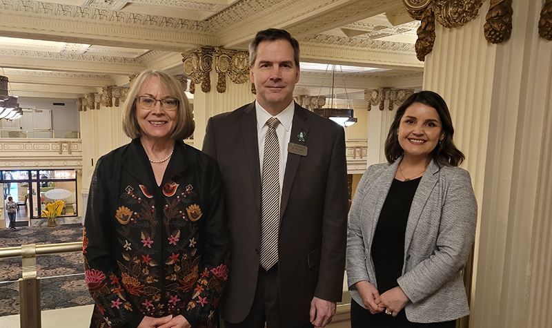 Eric Link with Gail Burd and Brittany Winkelman