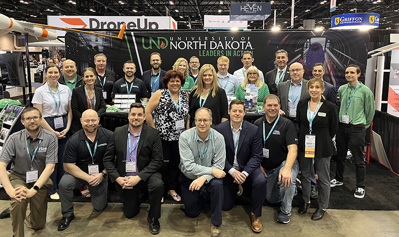 Group photo of UND representatives at AUVSI