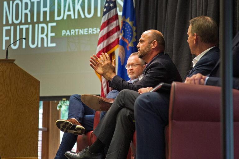 James Leiman, North Commerce Commissioner, speaks during a panel discussion