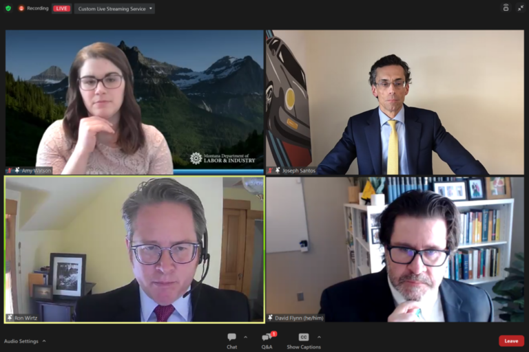 Panelists on zoom call