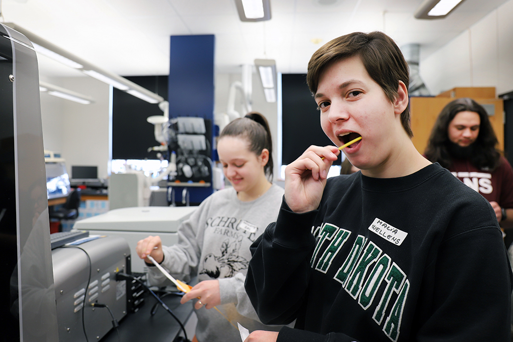 Students swab for DNA