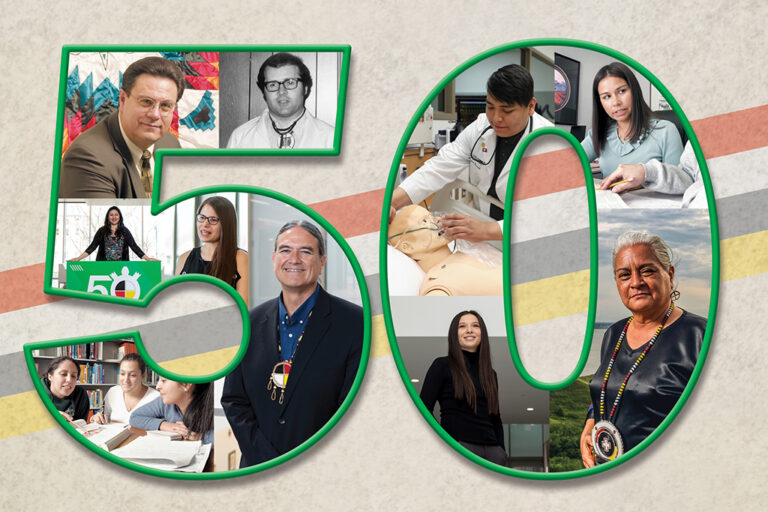 Number 50 with photo collage interpolated