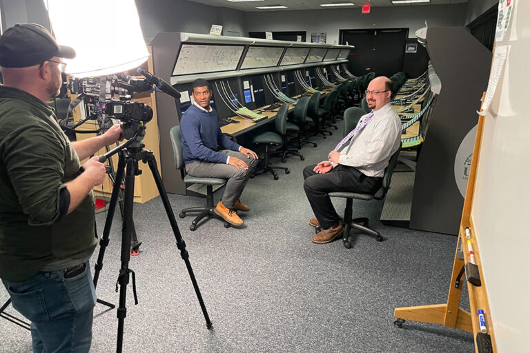 Omar Jimenez interviewing Colt Iseminger