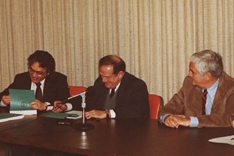 Jan W. Mares, Thomas J. Clifford, and North Dakota Senator Mark Andrews
