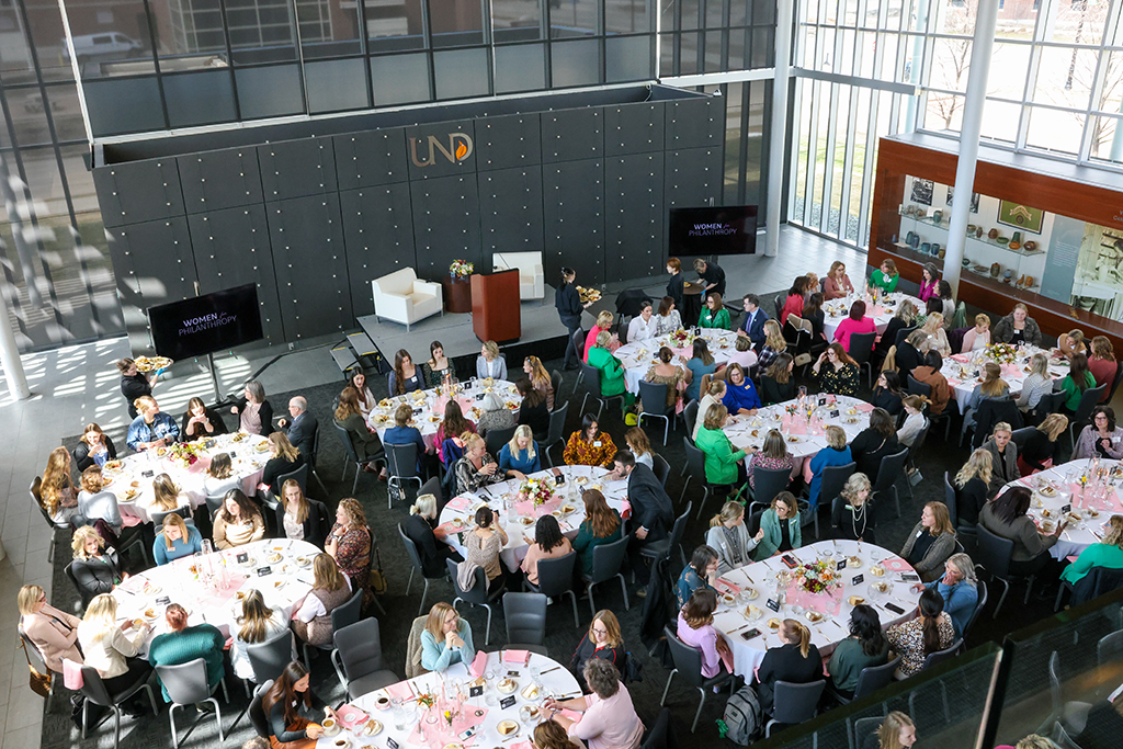 Looking at luncheon from above