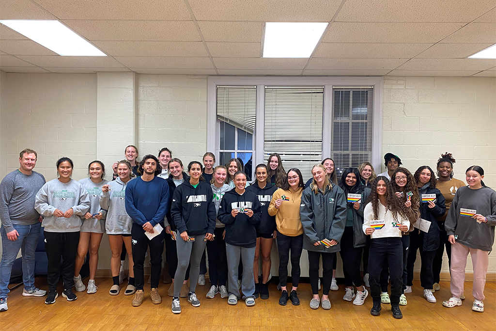 student athletes at ally training