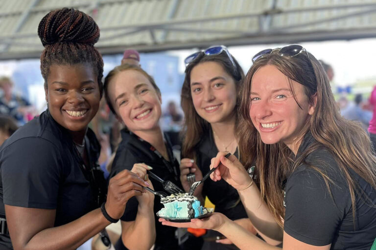 UND Air Race Classic team share cake