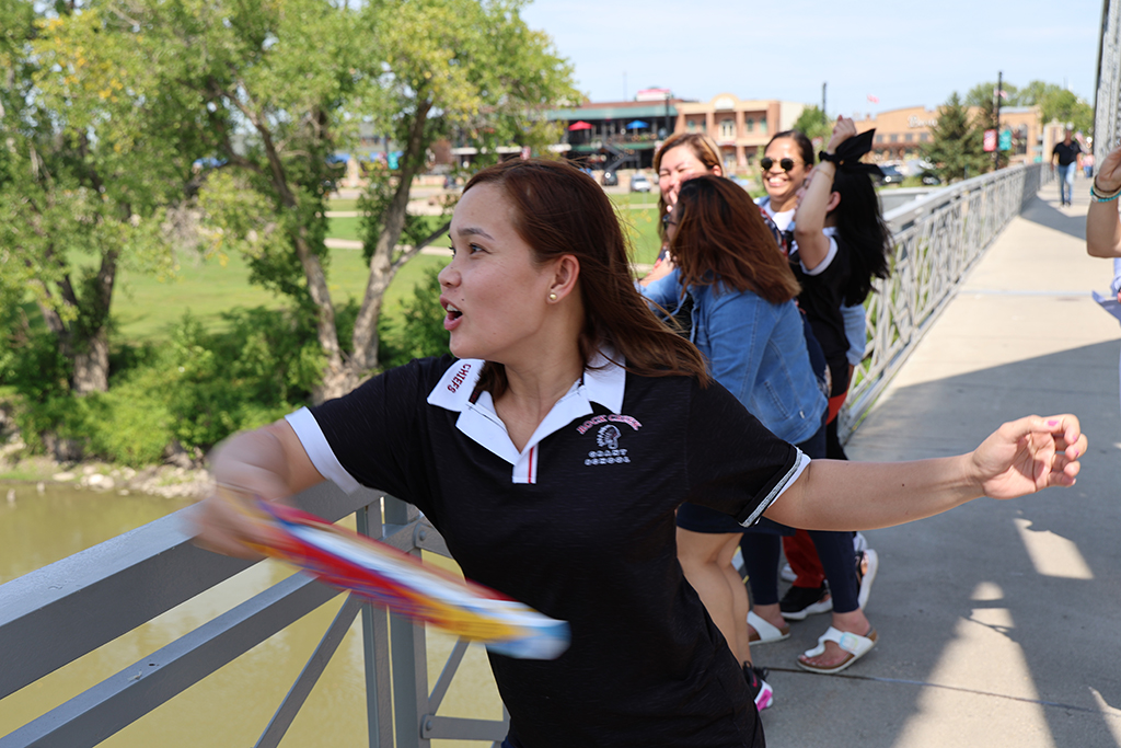 Teacher launches canoe
