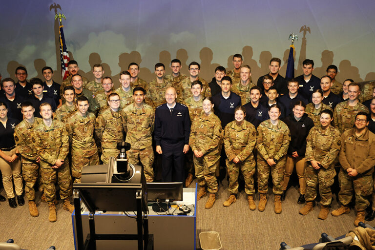 ROTC cadets with Gen. David Allvin