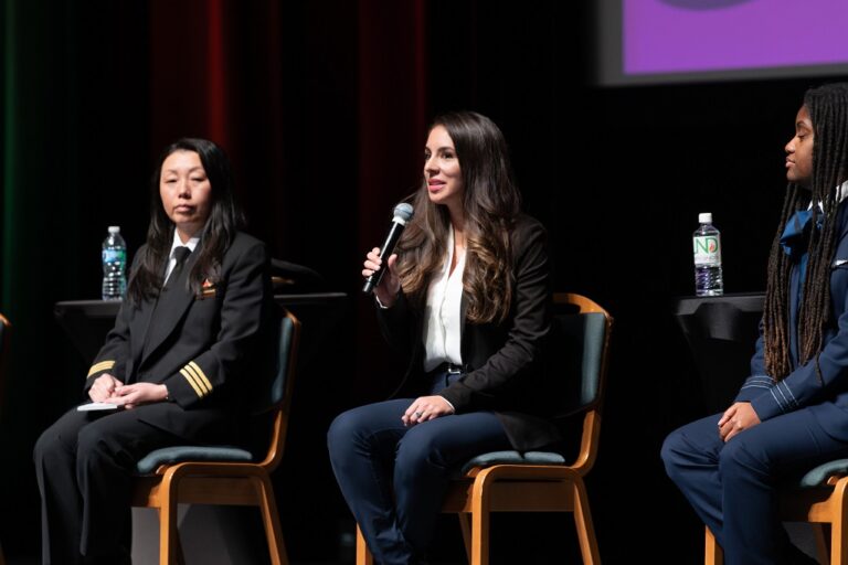 Panel at aviation event