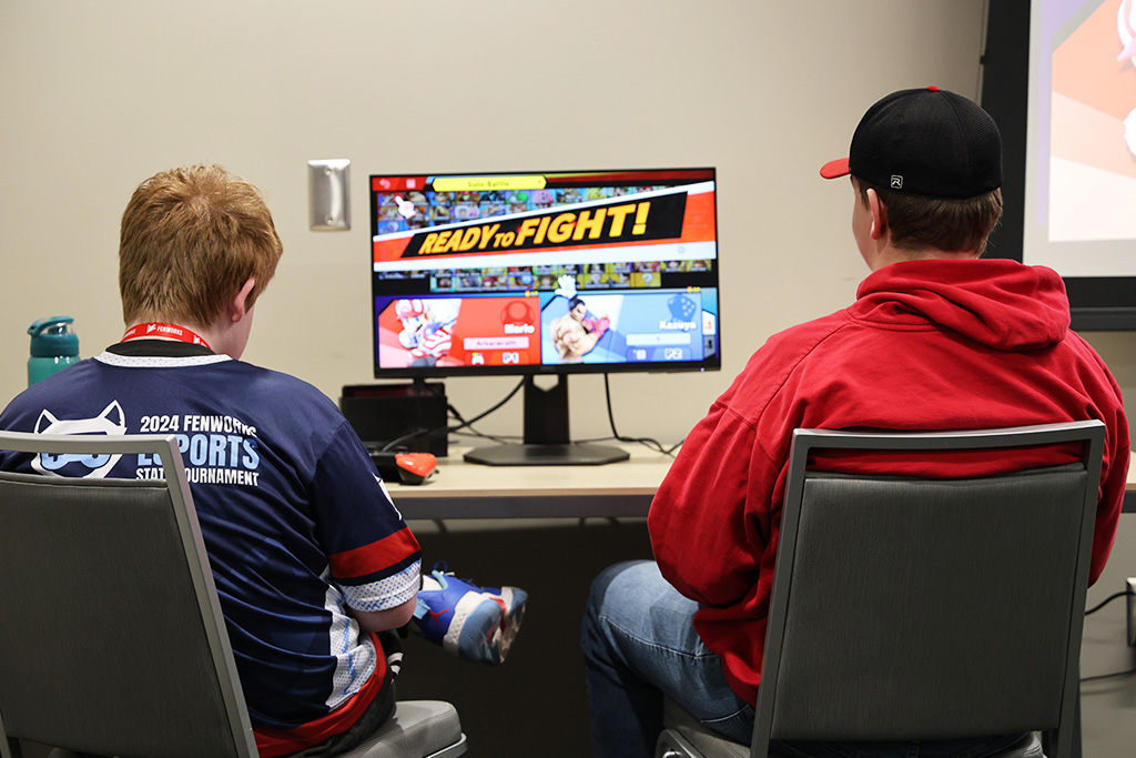students playing game