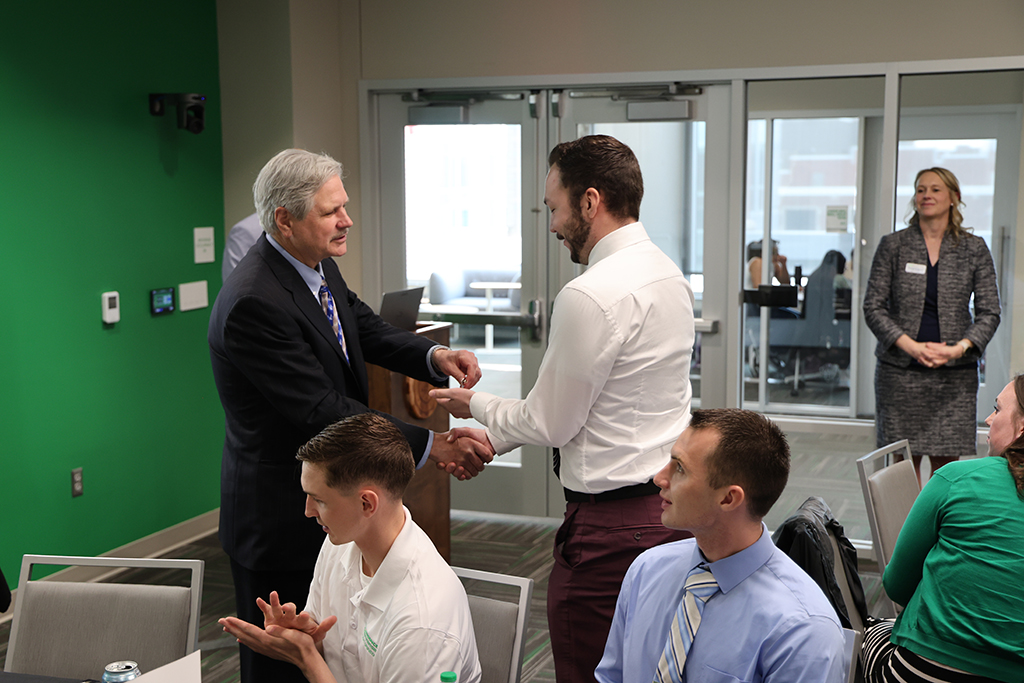 Wesley Mattson and Sen. hoeven