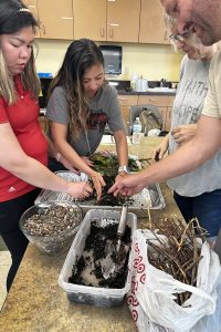 teachers build a "beaver" dam