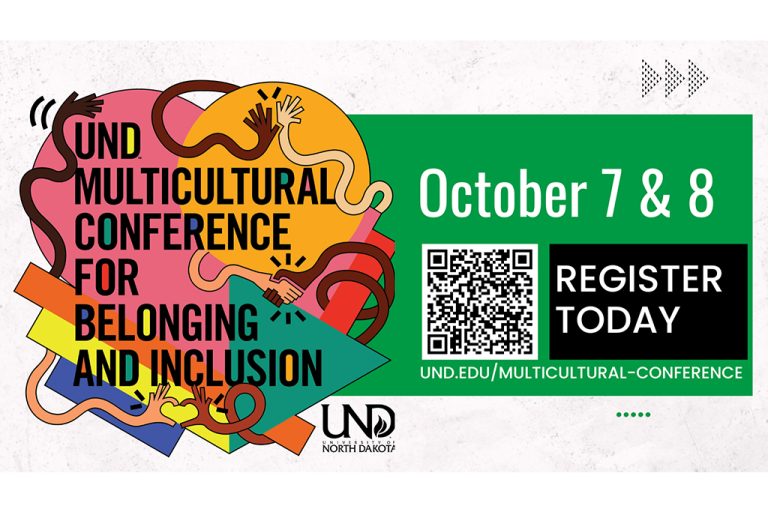 UND multicultural conference for belonging and inclusion october 7 and 8 flyer