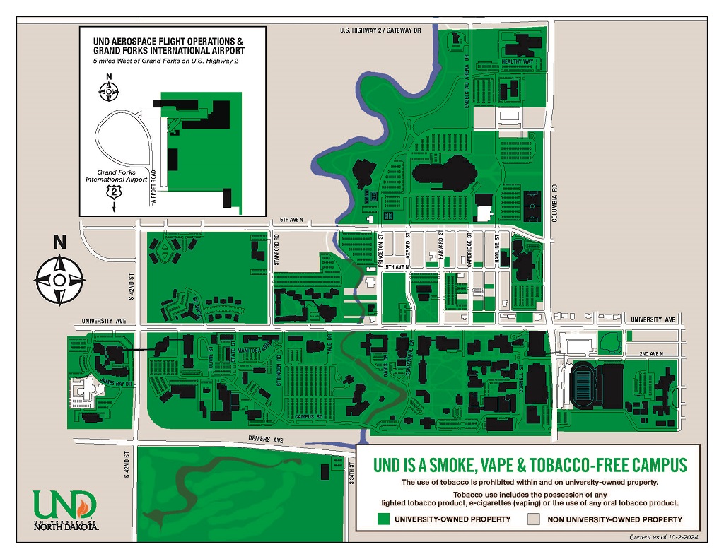 Map of UND-owned property
