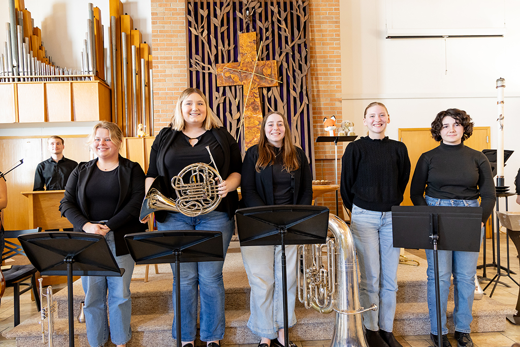 Brass ensemble at sensory concert