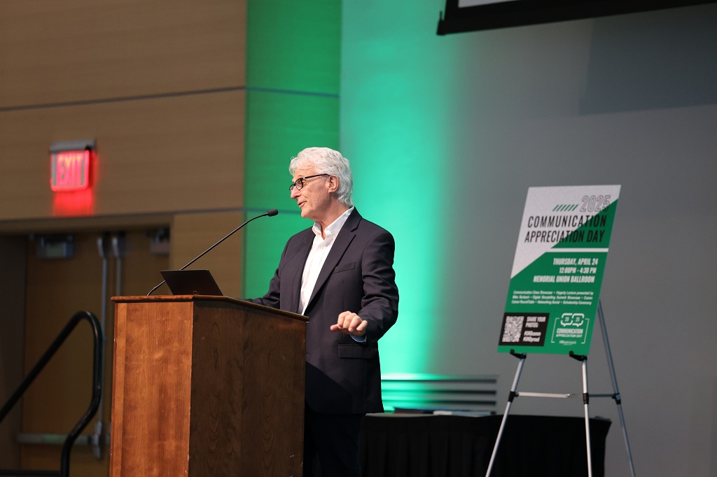 Mike Burbach delivers Hagerty Lecture, April 24, 2025.