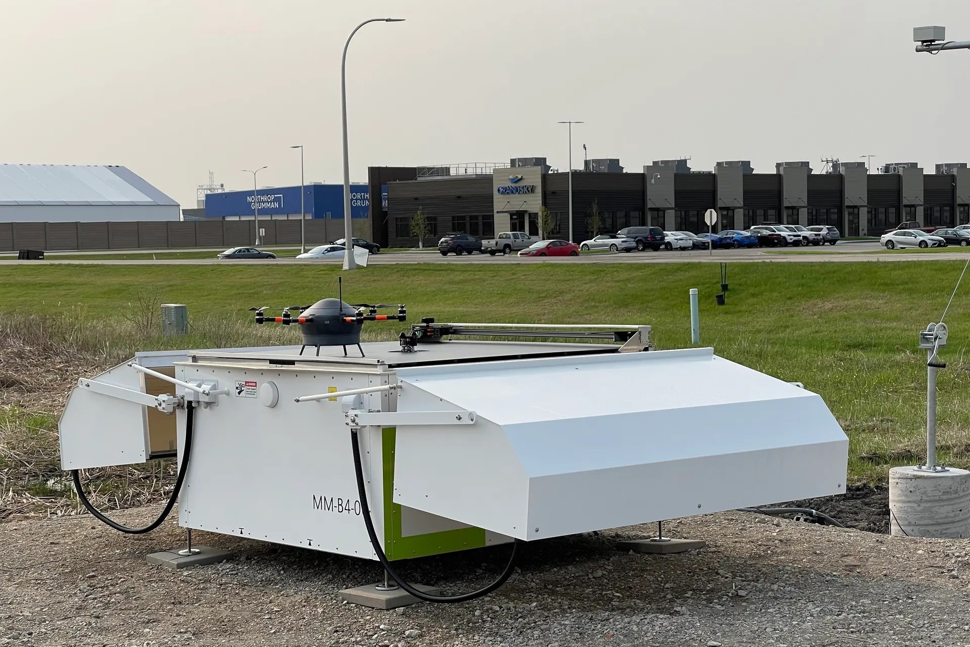 Meteodrone sits atop Meteobase at Grand Sky.