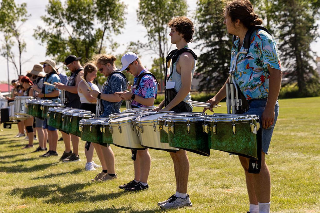 drumline lined up