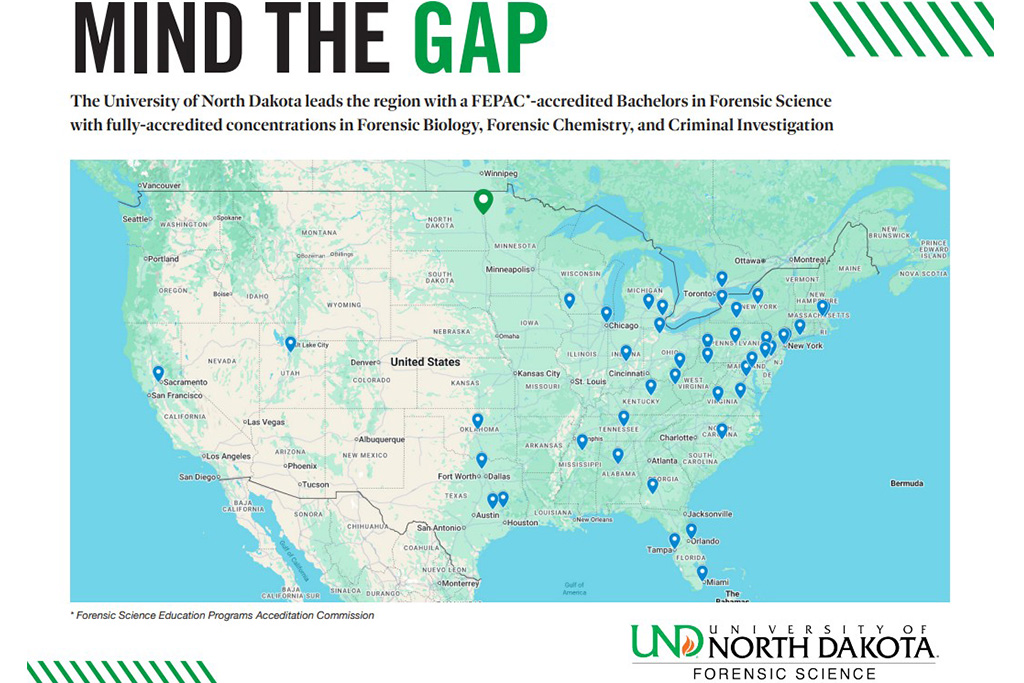 a map of FEPAC accredited programs in the United states.