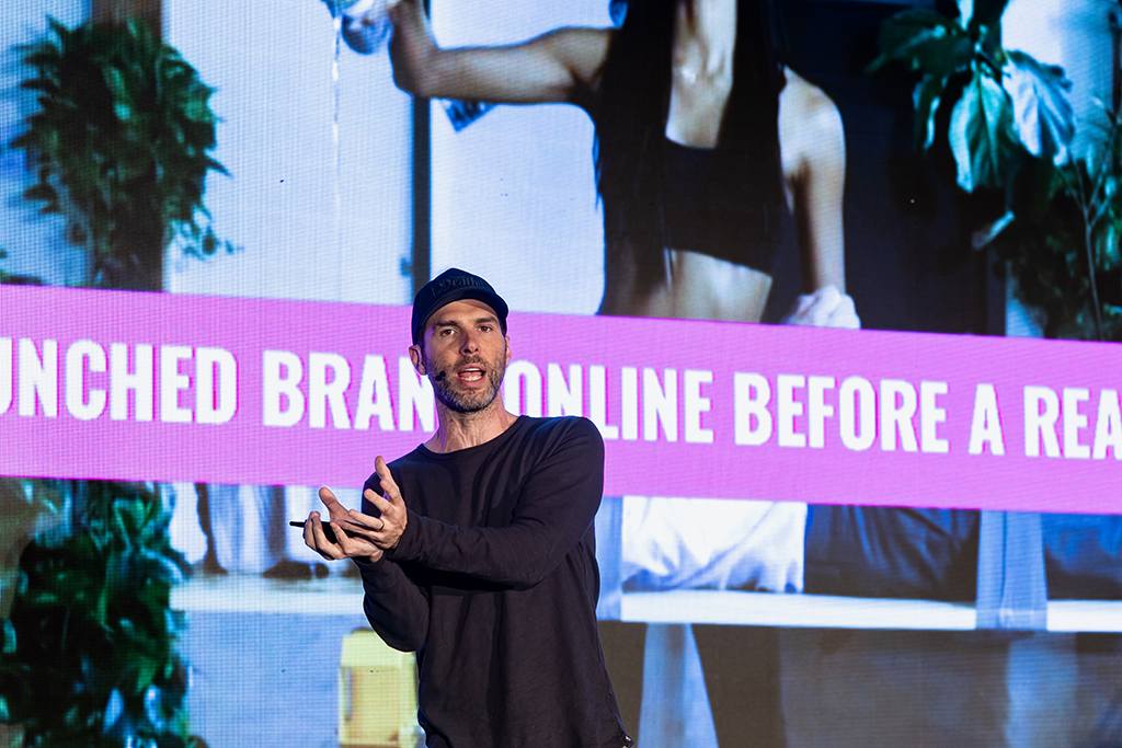 Man speaking at podium